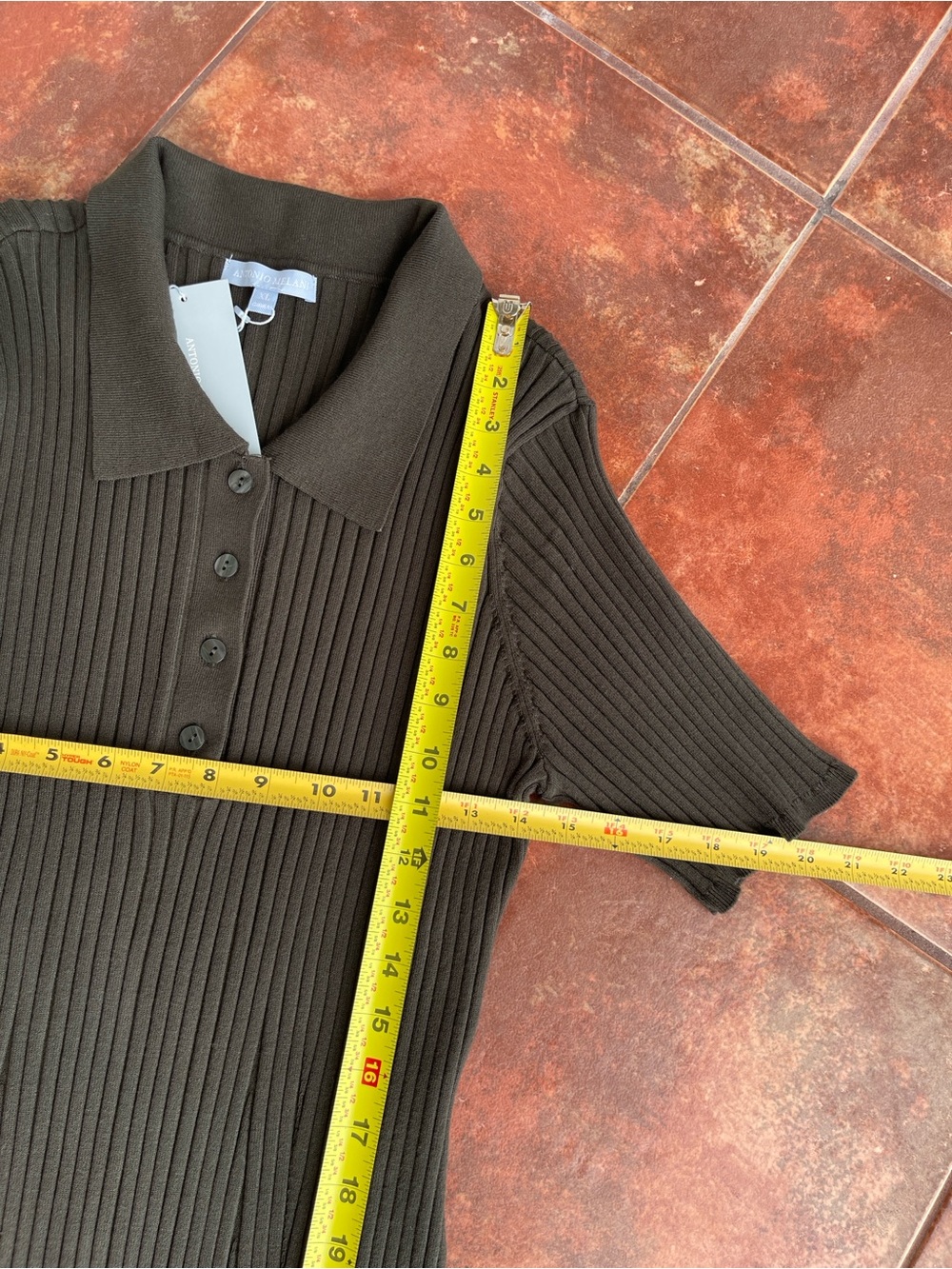 Antonio Melani Charlee Ribbed Knit Midi Dress | NWT | Size XL | Hunter Green - Picture 13 of 14
